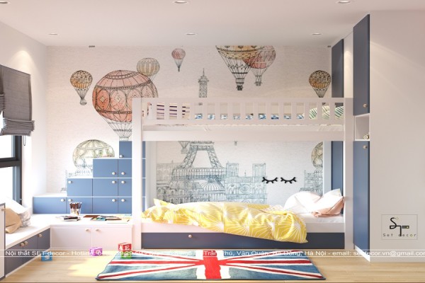 Độc đáo với những thiết kế nội thất phòng ngủ trẻ em hiện đại nhất 2017